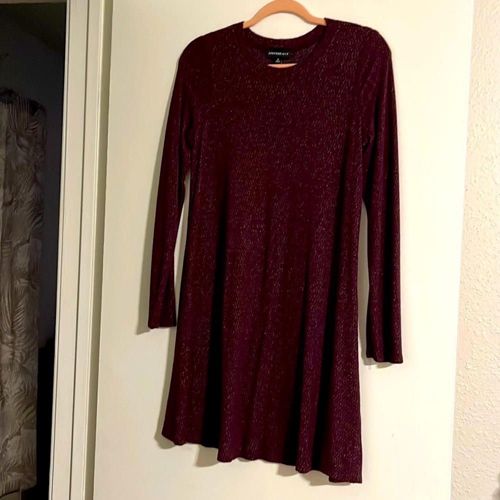 Burgundy long sleeve knitted dress Mexico